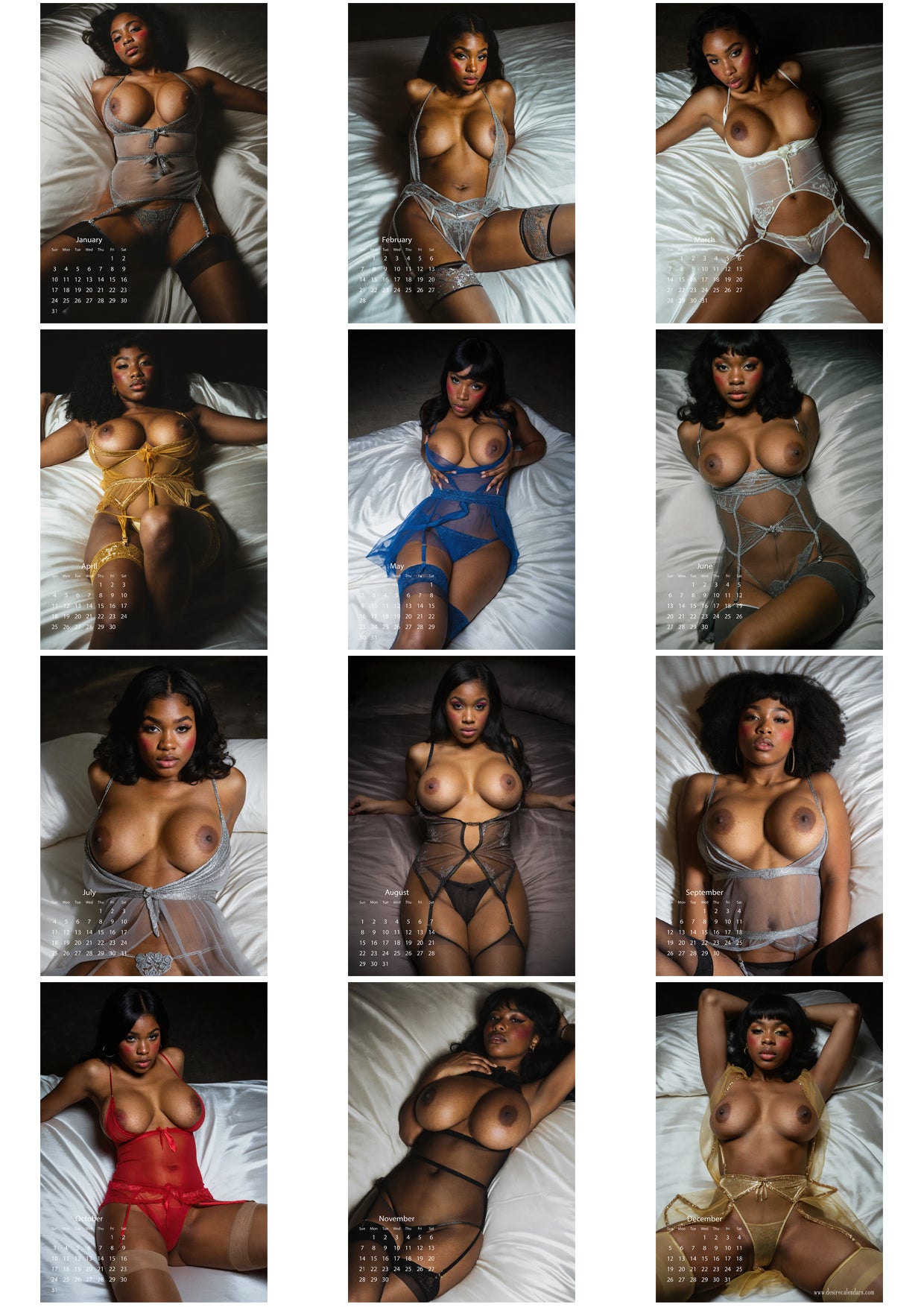 2027 Black Beauties in Lingerie – A Celebration of Melanin and Desire