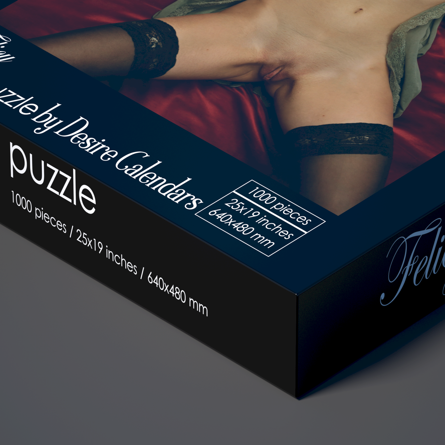 Felicy Erotic Puzzle Red Silk Boudoir by Desire Calendars (Free Delivery)
