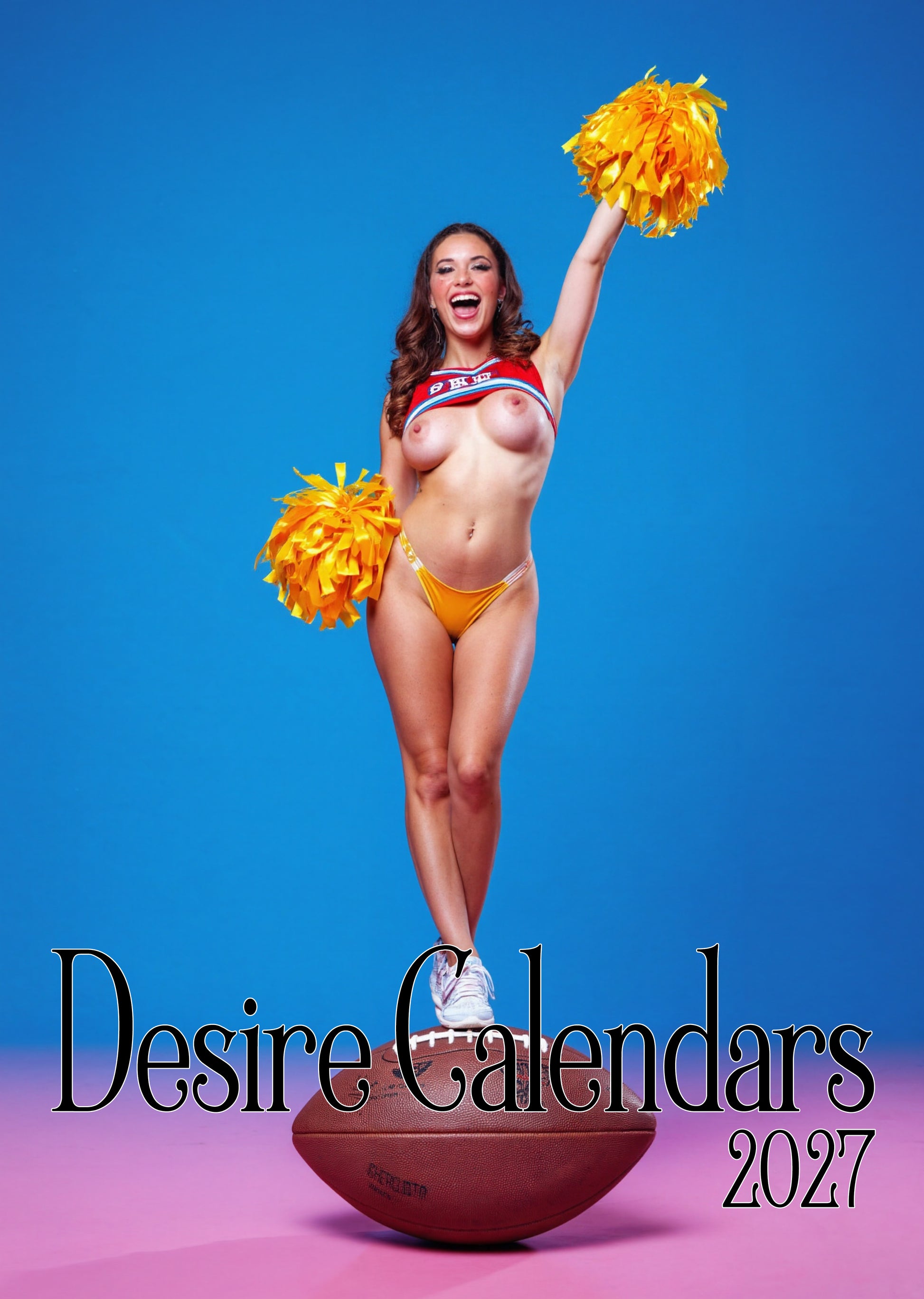 2027 Pop Football Cheerleaders topless calendar – sexy cheerleader sports artworks