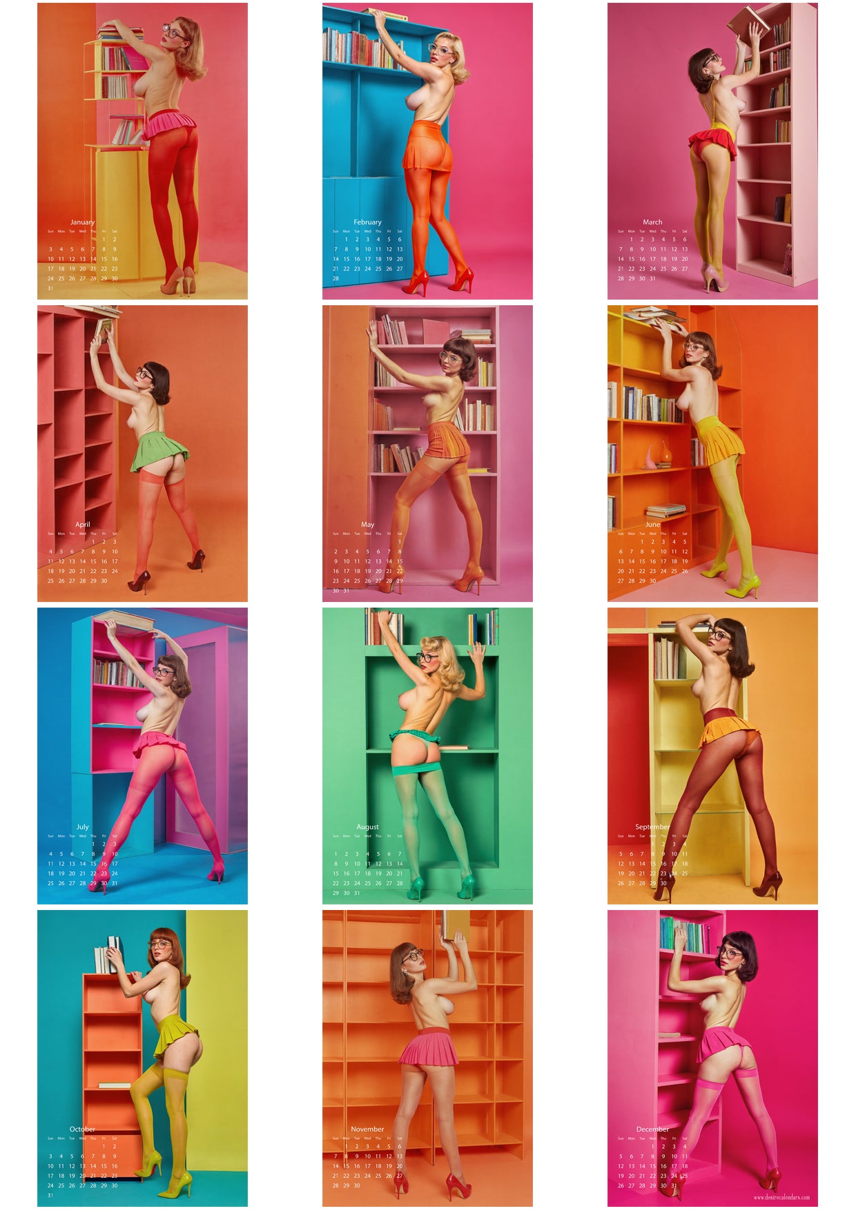 2027 Pop Bookseller Topless Calendar – Brains, Beauty, and Bare Skin