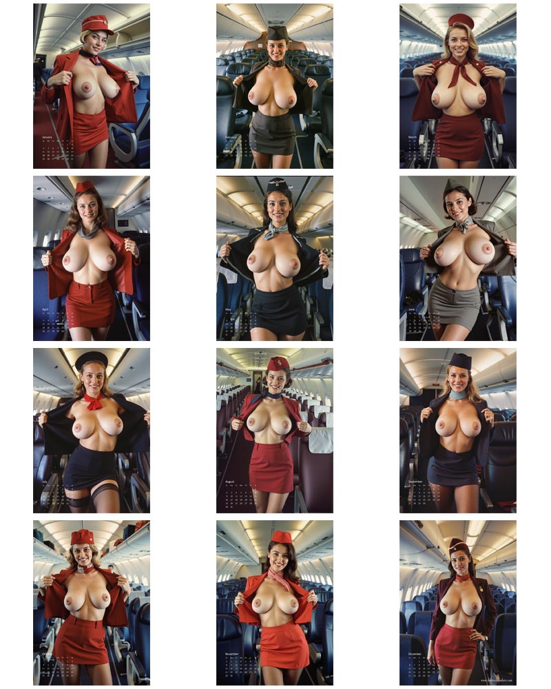 2026 Stewardess Erotic Calendar (Free Delivery)