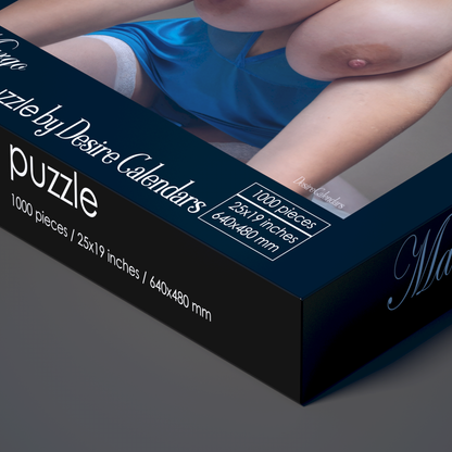 Margo Pearls & Blue Satin Glamour Erotic Puzzle by Desire Calendars (Free Delivery)